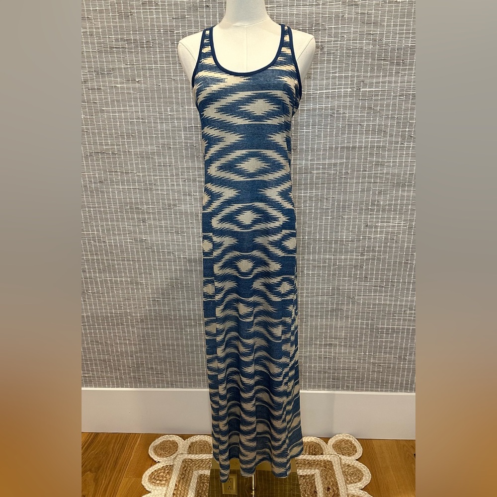 💙 Vintage Ralph Lauren Denim & Supply Women's Ikat-Print Maxi Dress 💙 - Picture 1 of 5